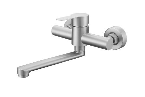 Смеситель для ванны и душа Fmark FS8207L настенный сатин