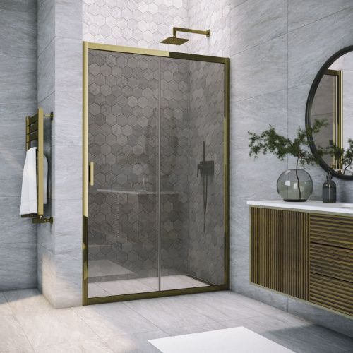 Душевая дверь Vegas-Glass ZP TUR+NOVO ZP TUR NOVO 150 05 07 150х200 стекло тонированное профиль бронза