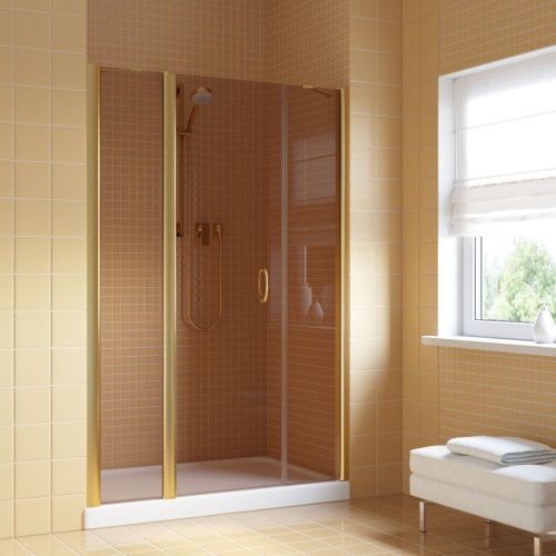 Душевая дверь Vegas-Glass EP-2F LUX EP-2F LUX 195 09 05 L 195х200 стекло тонированное профиль золото