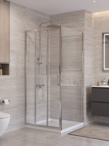 Душевой уголок BelBagno UNO-195 UNO-195-AF-31-80-C-Cr 80х80 стекло прозрачное профиль хром без поддона