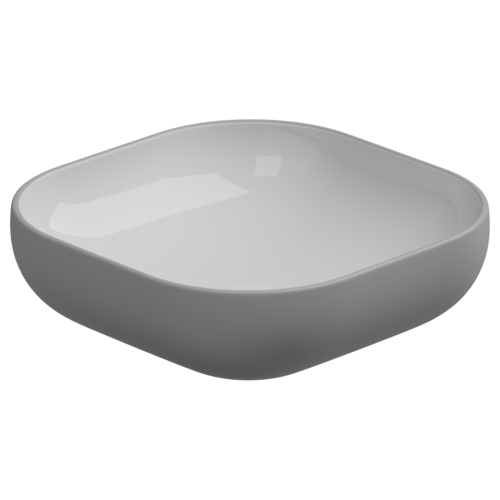 Раковина GSG Ceramic Design Easy 45см EALAVQU45BI000/038 накладная цвет белый/серый