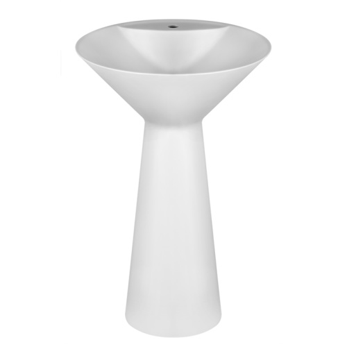 Раковина из искусственного камня Gessi Total Look 45907#521 50х50 напольный цвет белый 1 отверстие под смеситель