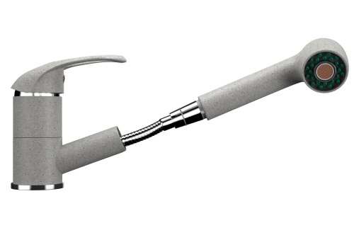 Смеситель для кухни Ulgran Classic U-002-310 на раковину серый без термостата