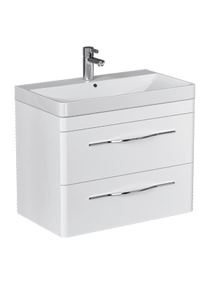 Тумба под раковину Velvex JILL tpJIL.80.2Y-233 78х38х60 подвесная цвет белый
