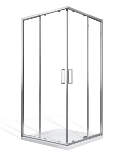 Душевой уголок GOOD DOOR SPIRIT СП00022 100х100 стекло прозрачное профиль хром без поддона