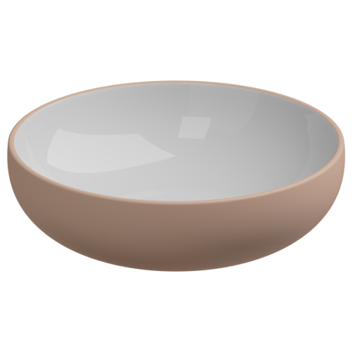 Раковина GSG Ceramic Design Easy 45см EALAVRO45BI000/032 накладная цвет белый/бежевый