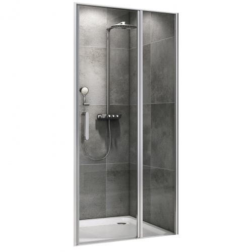 Душевая дверь Abber Sonnenstrand AG04140S 140х195 стекло прозрачное профиль хром глянцевый