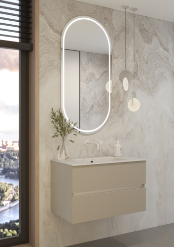 Тумба под раковину Armadi Art Vallessi 837-080-C mat 80х46х53 подвесная цвет серый