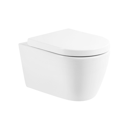 Унитаз подвесной BelBagno MARINO BB105CHR/BB105SC белый с сиденьем микролифт безободковый каскадный смыв