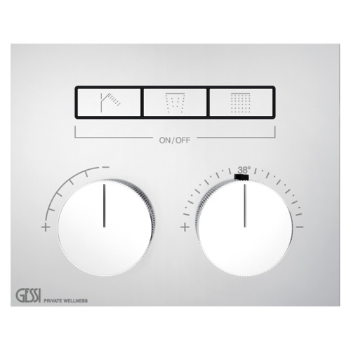 Смеситель для душа Gessi Hi-Fi 63006#031 встраиваемый в стену хром с термостатом (внешняя часть)