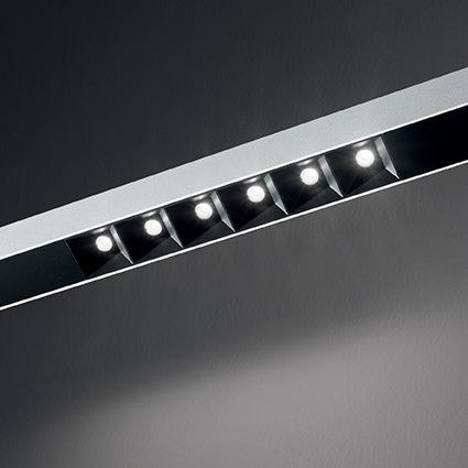 Линейный подвесной светодиодный светильник Ideal lux Fluo Accent (Флуо Аццент) Fluo Accent 1800 4000K Aluminum - фото 2