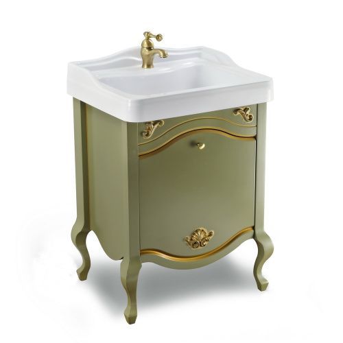 Тумба под раковину Migliore IMPERO 30874 60х48х75 напольная цвет олива