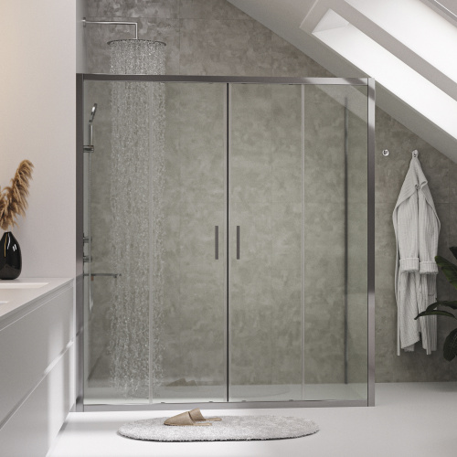 Душевой уголок WasserKRAFT Lippe 45S 45S50 160x80 стекло прозрачное 6 мм