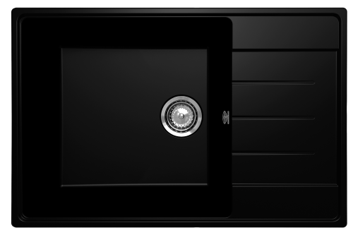 Кухонная мойка Ulgran Quartz Prima 760-07 76х50 цвет черный