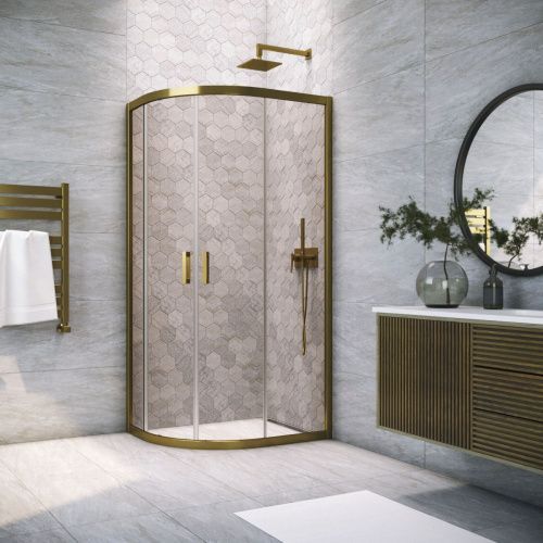 Душевой уголок Vegas-Glass ZS-F TUR+NOVO ZS-F TUR NOVO 110*80 05 05 110х80 стекло тонированное профиль бронза без поддона