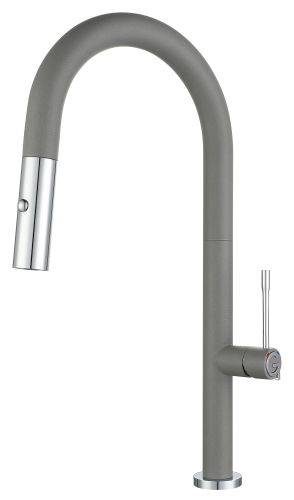 Смеситель для кухни Rivelato 3972500 grigio cromo на мойку хром/серый