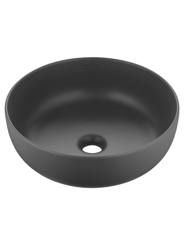 Раковина из сантехнического фарфора Wonzon & Woghand Erie WW-RN4076-MG 40х40 накладная цвет серый без отверстий под смеситель