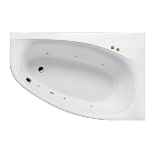 Ванна акриловая гидромассажная Excellent KAMELEON WAEX.KMP17.SOFT.BR 170х110 пристенная асимметричная с каркасом