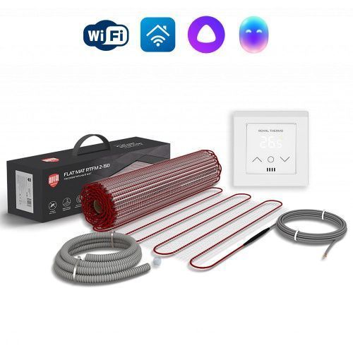 Нагревательный мат для теплого пола Royal Thermo RTFM 2-150-4 комплект с RTS-16