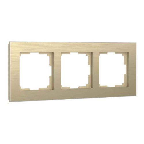 Рамка на 3 поста Werkel Aluminium (Алуминиум) 4690389158155