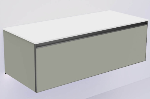 Тумба под раковину Armadi Art Quatro 790-M1-120-L-A-LED 120х50х40 подвесная цвет серый