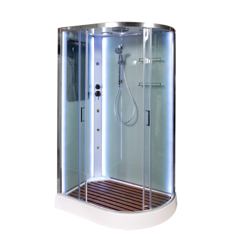 Душевая кабина AvaCan A102LLED+GMKN 120х80 асимметричная с крышей