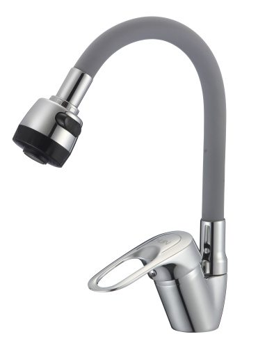 Смеситель для кухни D-Lin D150628-2T на мойку серый