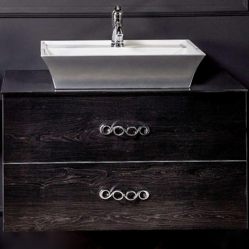 Тумба под раковину Armadi Art NeoArt 831-110-BW 111х48х50 подвесная цвет черный