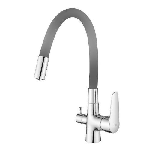 Смеситель для кухни Esko Coral CL03GChr на мойку хром/серый