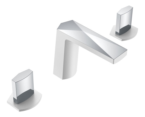 Смеситель Boheme Venturo 150-WCR-ICE на столешницу белый глянцевый