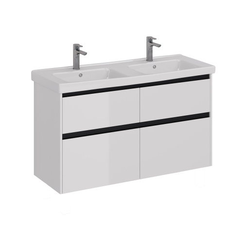 Тумба под раковину LeMark Combi LM03C125T-black 120х44,5х68,2 подвесная/напольная