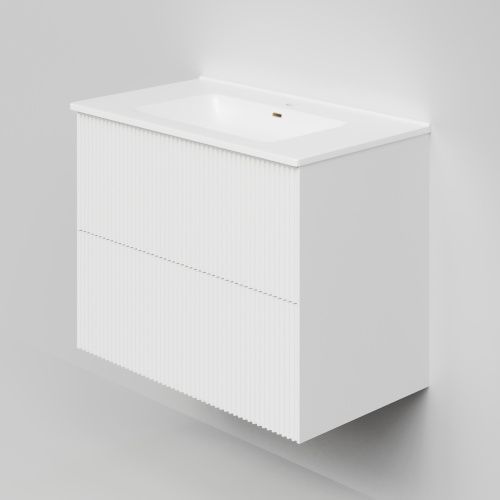 Тумба с раковиной La Fenice TERRA TWIN NFNC-01-TER-B-80-2-3-80 81х62х47 подвесная цвет белый