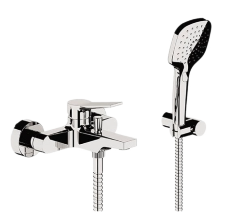 Смеситель для ванны Remer Slash & Dot SL02 настенный хром без термостата