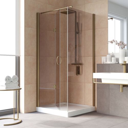 Душевой уголок Vegas-Glass GPS-Fis LUX GPS-Fis LUX 80*80 05 05 L 80х80 стекло тонированное профиль бронза без поддона