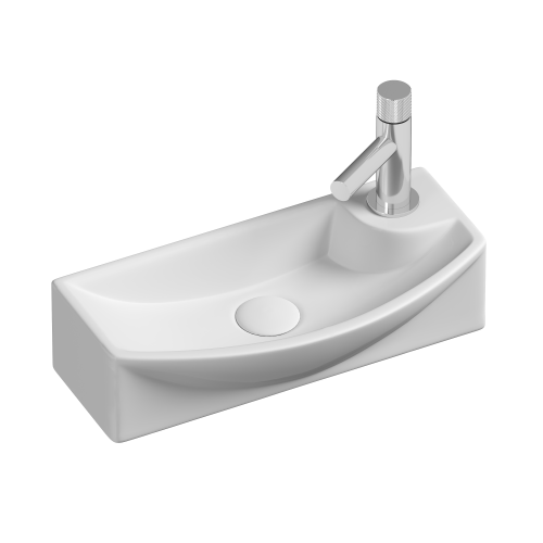 Раковина из сантехнического фарфора Ceramica Nova ELEMENT 46 см CN6038L подвесная цвет белый
