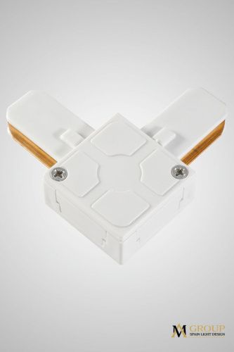 Трековый однофазный L-образный соединитель AM Group Track (Трацк) AM175 WH