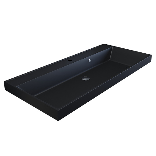 Раковина Uperwood Classic Quartz 100 см 293020634 полувстраиваемая цвет черный