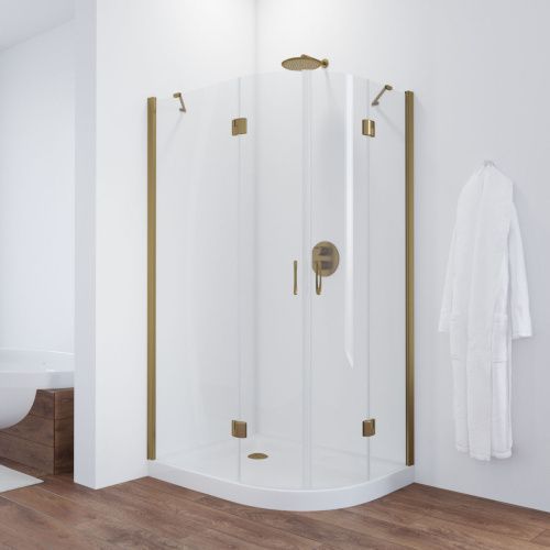 Душевой уголок Vegas-Glass AFS-F TUR+NOVO AFS-F TUR NOVO h1890 90*80 05 crystalvision L 90х80 стекло прозрачное профиль бронза без поддона