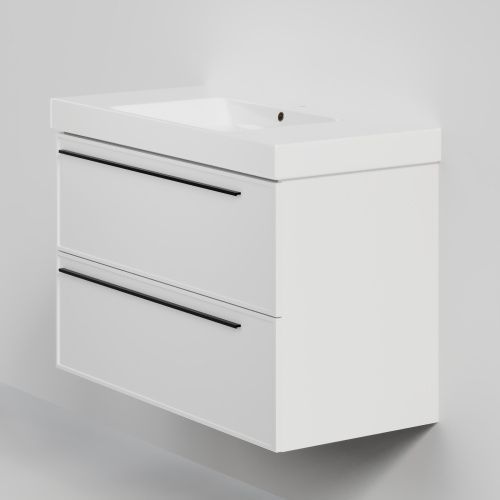 Тумба с раковиной La Fenice Elba TWIN NFNC-01-ELB-B-100-2-3-100 101х62х49 подвесная цвет белый