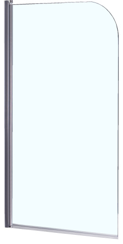Душевая шторка на ванну Loranto CS-F01 120*65 65х120 стекло прозрачное профиль хром глянцевый