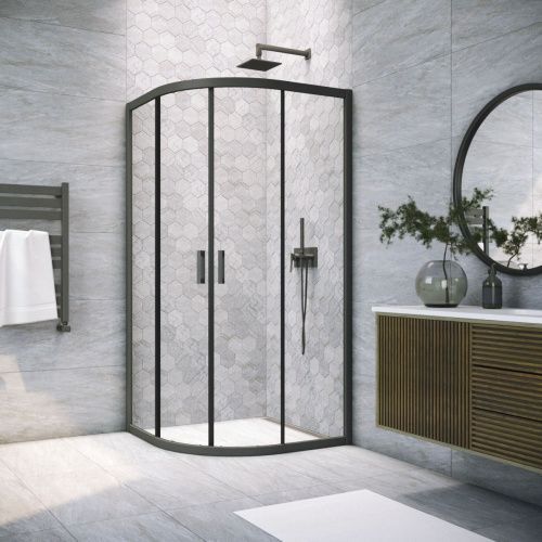 Душевой уголок Vegas-Glass ZS TUR+NOVO ZS NOVO h2000 120 02М crystalvision 120х120 стекло прозрачное профиль черный без поддона