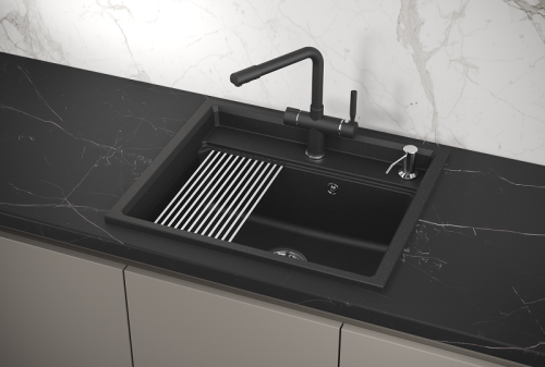 Кухонная мойка Granula Kitchen Space 6003, ЧЁРНЫЙ 60x51 цвет черный