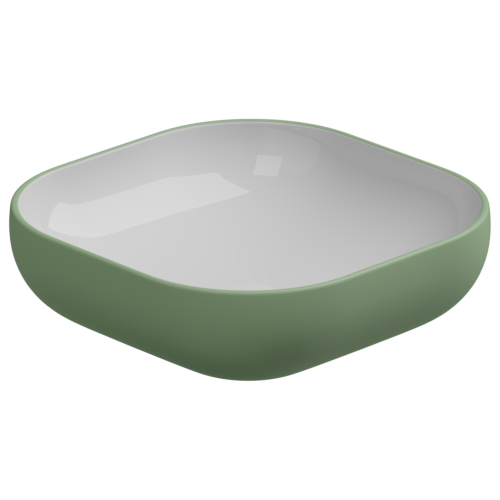 Раковина GSG Ceramic Design Easy 45см EALAVQU45BI000/031 накладная цвет белый/зеленый