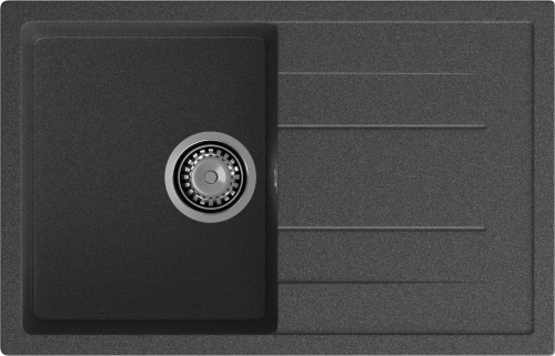 Кухонная мойка Granfest Quadro Q-780L графит 77х50 цвет графит