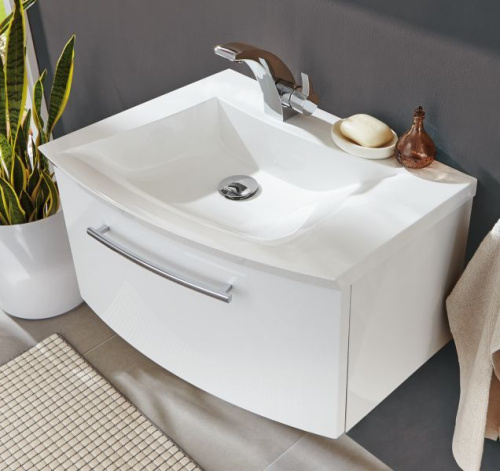 Тумба с раковиной Puris For Guests SETFG6006R(722/161) 60х35х35 подвесная цвет белый