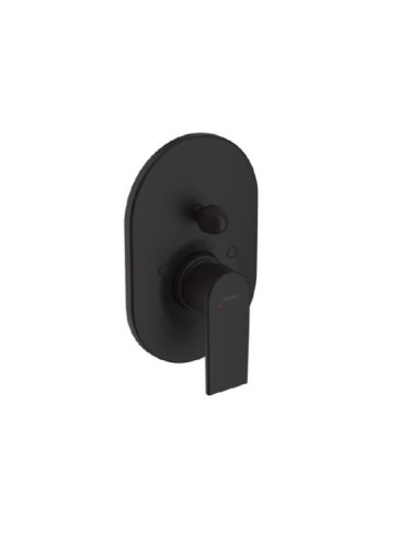 Смеситель Hansgrohe Vernis Shape 71458670 настенный встраиваемый черный матовый без термостата
