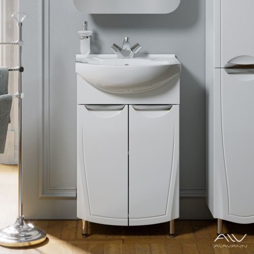 Тумба с раковиной Alavann Monaco ALV0982000 55х44х86 напольная цвет белый