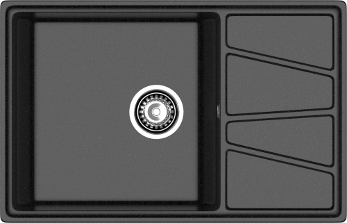 Кухонная мойка Granfest Vertex V-780L черный 78х50 цвет черный