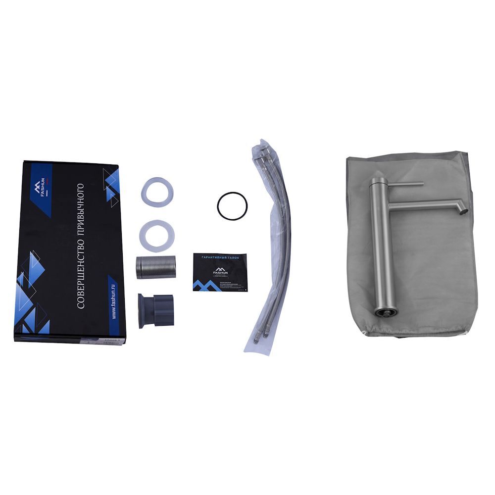 Смеситель Fashun A51233 на раковину сатин - фото 4