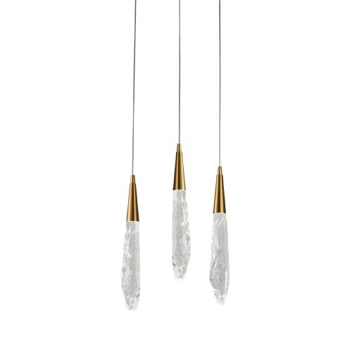 Светильник подвесной Delight Collection OD2438-3 gold/clear